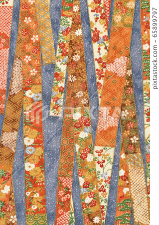 和服，面料，縐紗，小花紋和服面料形象 65899797
