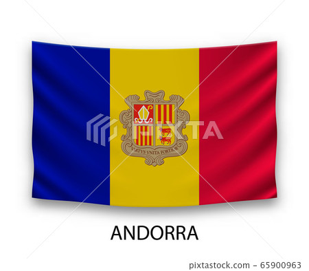 Hanging silk flag Template for your design 65900963