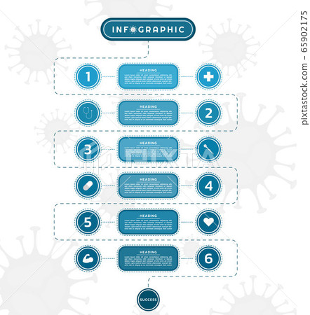 Infographic timeline style medical design circle 65902175