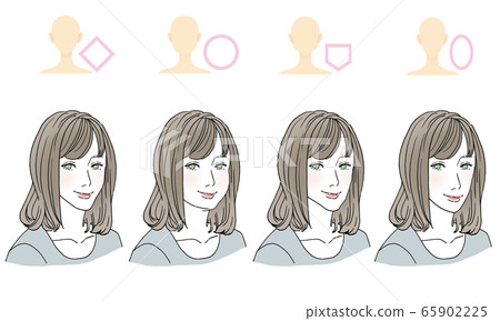 Hairstyle by face type 65902225