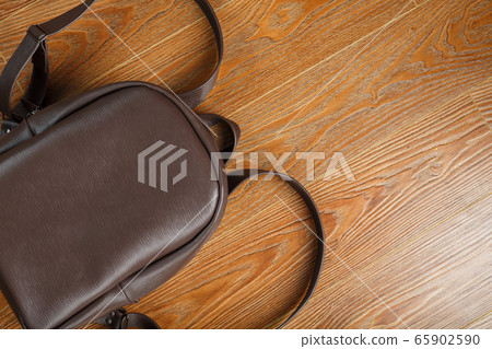 Leather backpack or satchel made of brown leather Leather backpack or satchel made of brown leather 65902590