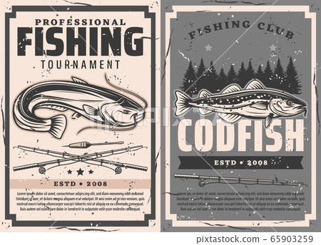 Fishing sport rods, catfish and cod fish Fishing sport rods, catfish and cod fish 65903259