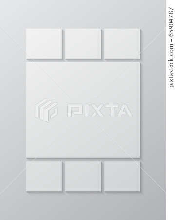 Vector empty collage seven frames, images photo 65904787