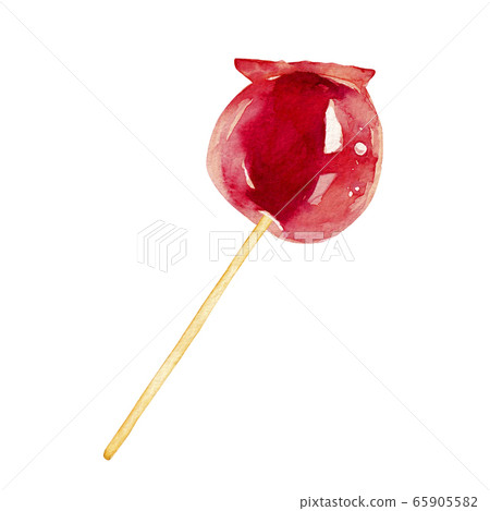 Apple candy fair festival food stalls food watercolor illustration Apple candy fair festival food stalls food watercolor illustration 65905582