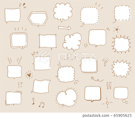 Simple and fashionable handwritten speech bubble / illustration / speech bubble 65905625