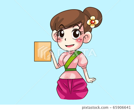 a girl show yellow book thai cartoon a girl show yellow book thai cartoon 65906641