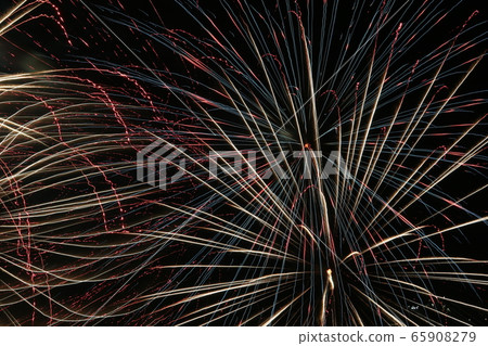 Powerful fireworks on a black background 65908279