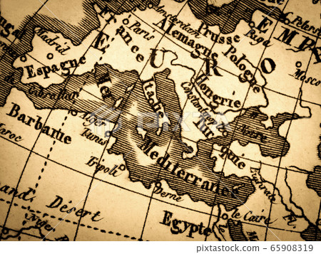 Antique world map Europe 65908319