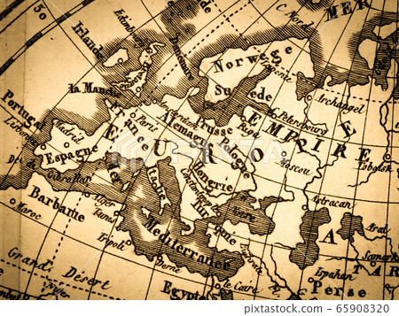 Antique world map Europe Antique world map Europe 65908320