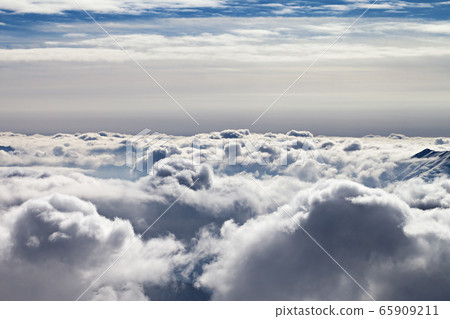 Snowy high mountains covered with beautiful Snowy high mountains covered with beautiful 65909211