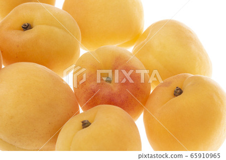 fresh ripe apricot fruits isolated on white fresh ripe apricot fruits isolated on white 65910965