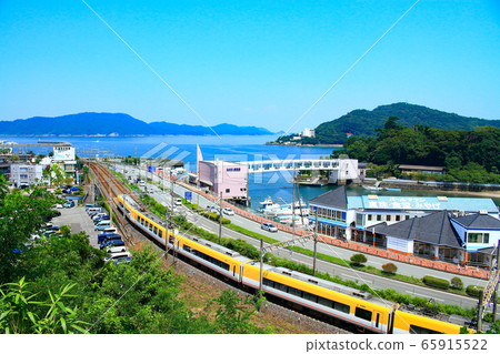 Townscape of Toba City and Kintetsu Train Townscape of Toba City and Kintetsu Train 65915522