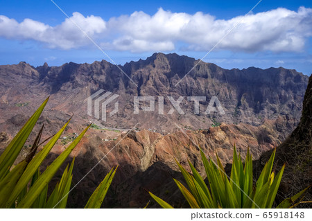 Mountains landscape panoramic view in Santo Antao Mountains landscape panoramic view in Santo Antao 65918148