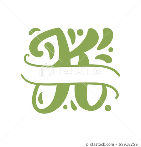 Split Letters K Name Vector Hand Drawn Stock Illustration 65918259 Pixta