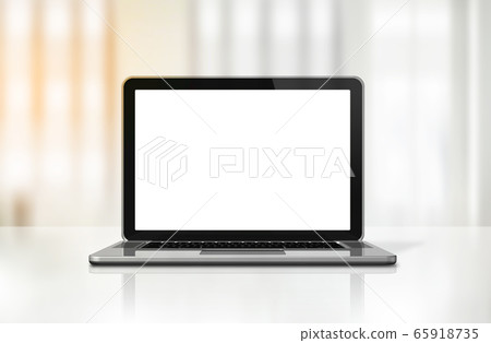 Laptop computer on office desk Laptop computer on office desk 65918735