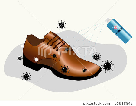 Alcohol spray bottle. Cleaning shoes from 65918845