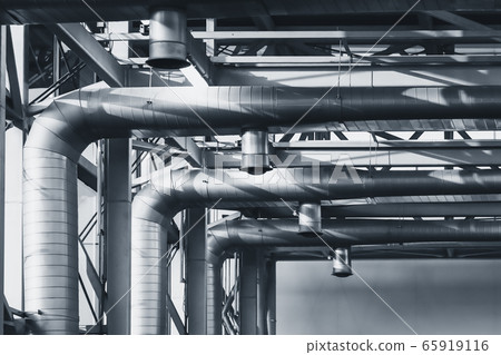 Heating ventilation Air pipe tube conditioning system in Building factory Heating ventilation Air pipe tube conditioning system in Building factory 65919116