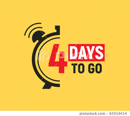 4 days to go last countdown icon. Four day go sale price offer promo deal timer, 4 days only 4 days to go last countdown icon. Four day go sale price offer promo deal timer, 4 days only 65919414