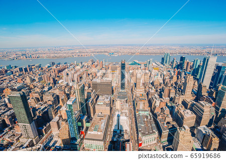 view to New York City from Empire State Building 65919686