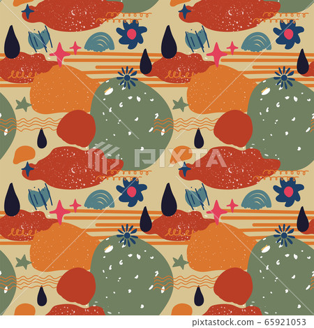 Modern Floral Pattern seamless decoration wallpaper vector Modern Floral Pattern seamless decoration wallpaper vector 65921053