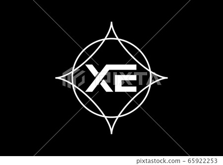 Initial Monogram Letter X E Logo Design Vector... - Stock Illustration ...