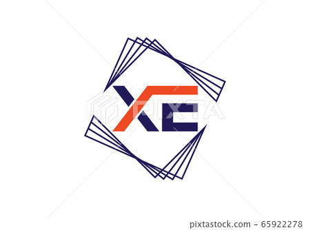 Initial Monogram Letter X E Logo Design Vector... - Stock Illustration ...