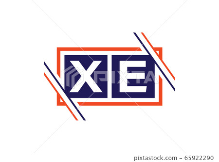 Initial Monogram Letter X E Logo Design Vector... - Stock Illustration ...