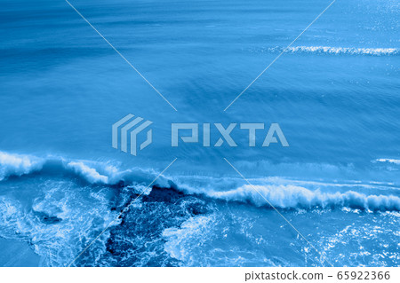 Seascape from above in the trendy classic blue color of the year. 65922366
