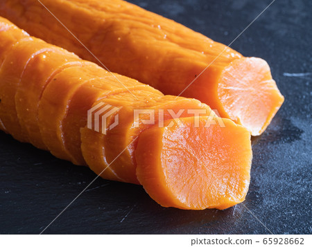 Pickled radish. Takuan's barley miso pickles. Pickled radish. Takuan's barley miso pickles. 65928662