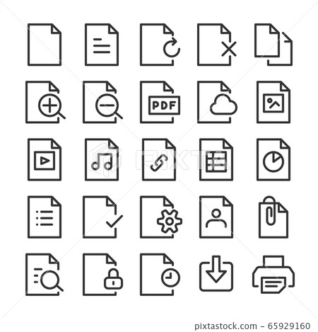 文檔圖標集 65929160