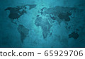 Grunge world map in beautiful gradient glow blue 65929706
