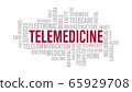 Telemedicine Word Cloud. Telehealth remote 65929708