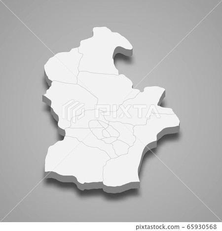 3d map province of China Template for your design 3d map province of China Template for your design 65930568