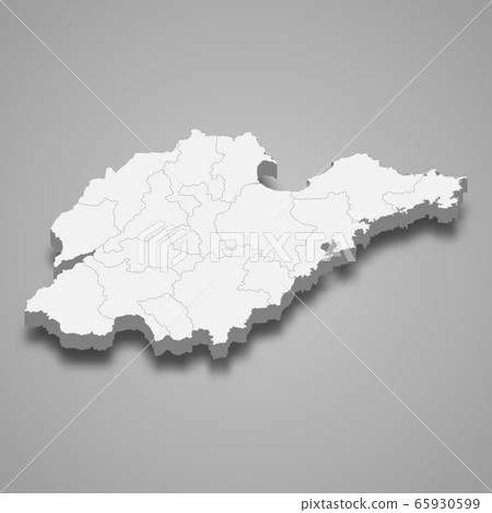 3d map province of China Template for your design 65930599