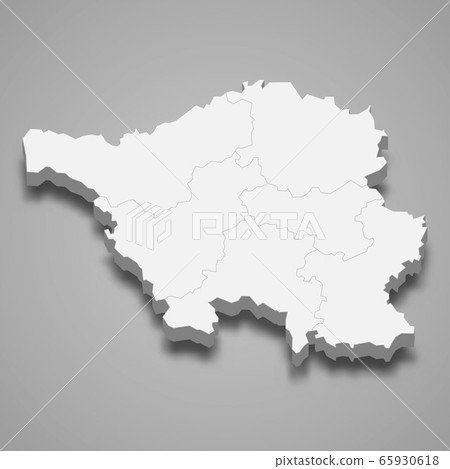 3d map state of Germany Template for your design 65930618