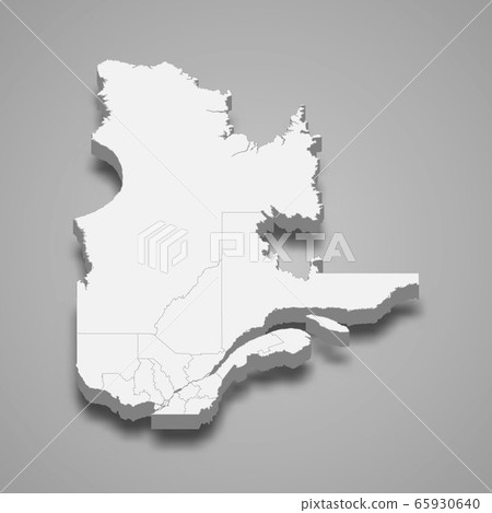 3d map province of Canada Template for your design 3d map province of Canada Template for your design 65930640