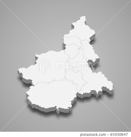 3d map region of Italy Template for your design 65930647