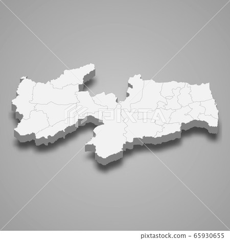 3d map state of Brazil Template for your design 3d map state of Brazil Template for your design 65930655