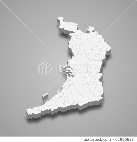 3d map prefecture of Japan Template for your 65930658