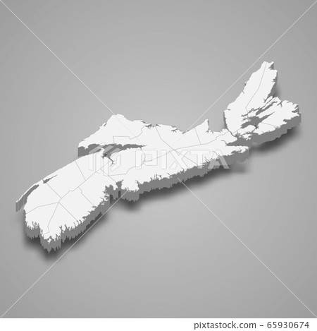 3d map province of Canada Template for your design 65930674