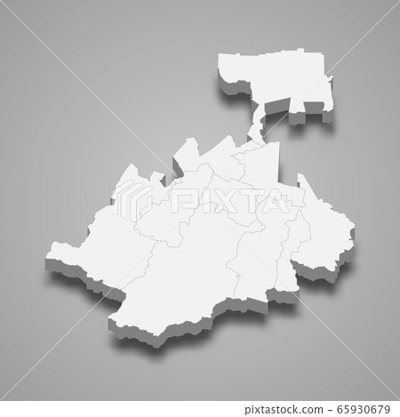 3d map region of Russia Template for your design 65930679