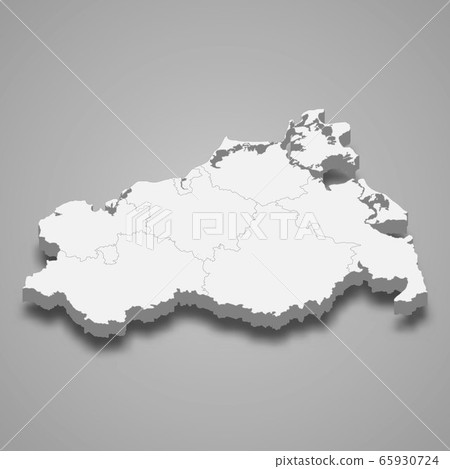 3d map state of Germany Template for your design 65930724