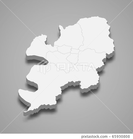 3d map region of South Korea Template for your 65930808