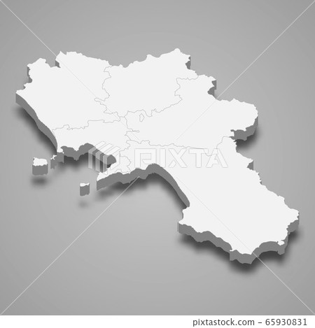 3d map region of Italy Template for your design 65930831