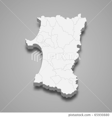 3d map prefecture of Japan Template for your 65930880