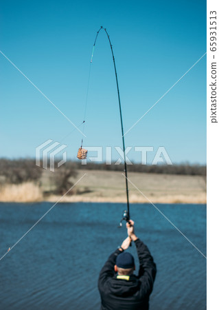 Feeder fishing. Carp Fishing Steel Basket Bait Feeder fishing. Carp Fishing Steel Basket Bait 65931513