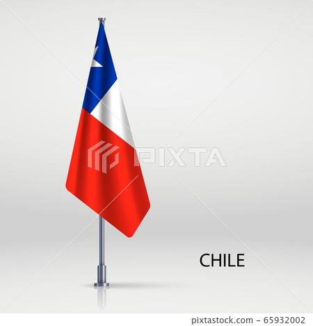 Hanging flag on flagpole Template for your design Hanging flag on flagpole Template for your design 65932002