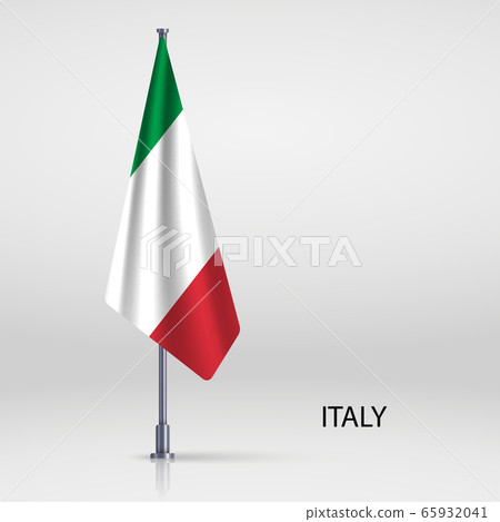 hanging flag on flagpole Template for your design hanging flag on flagpole Template for your design 65932041