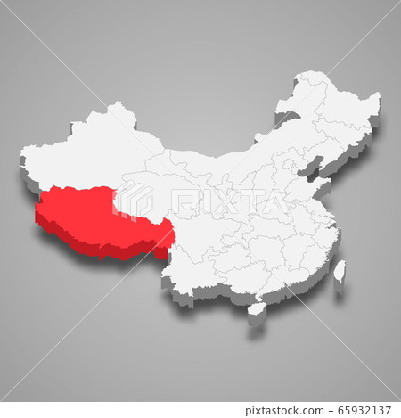 province location within China 3d map Template for province location within China 3d map Template for 65932137