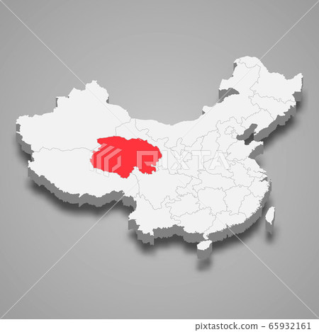 province location within China 3d map Template for province location within China 3d map Template for 65932161